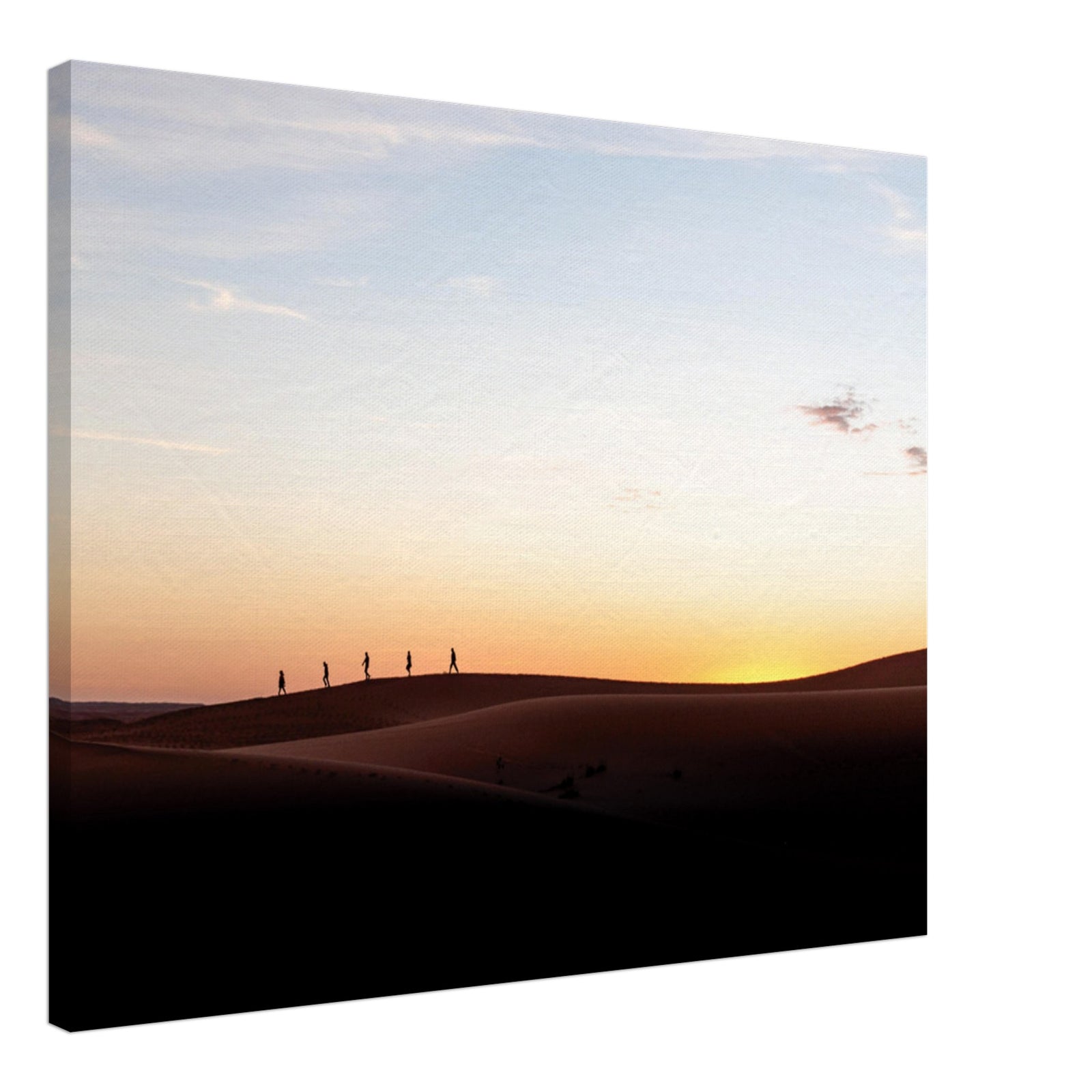 Quiet journey through the desert as the sun sets.