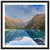 mountain valley view with lake art