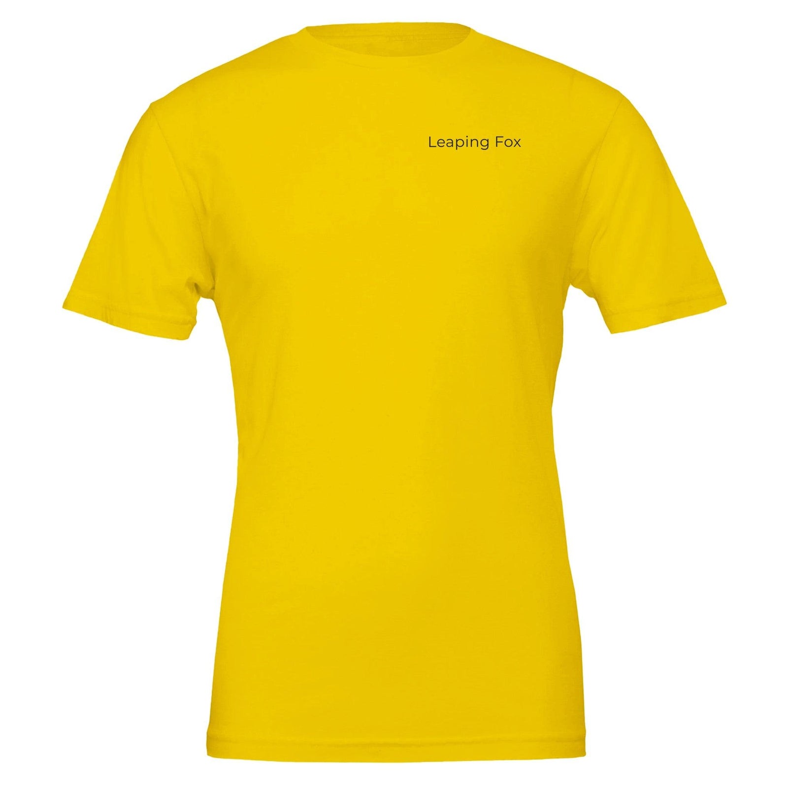 leeping fox yellow t-shirt back