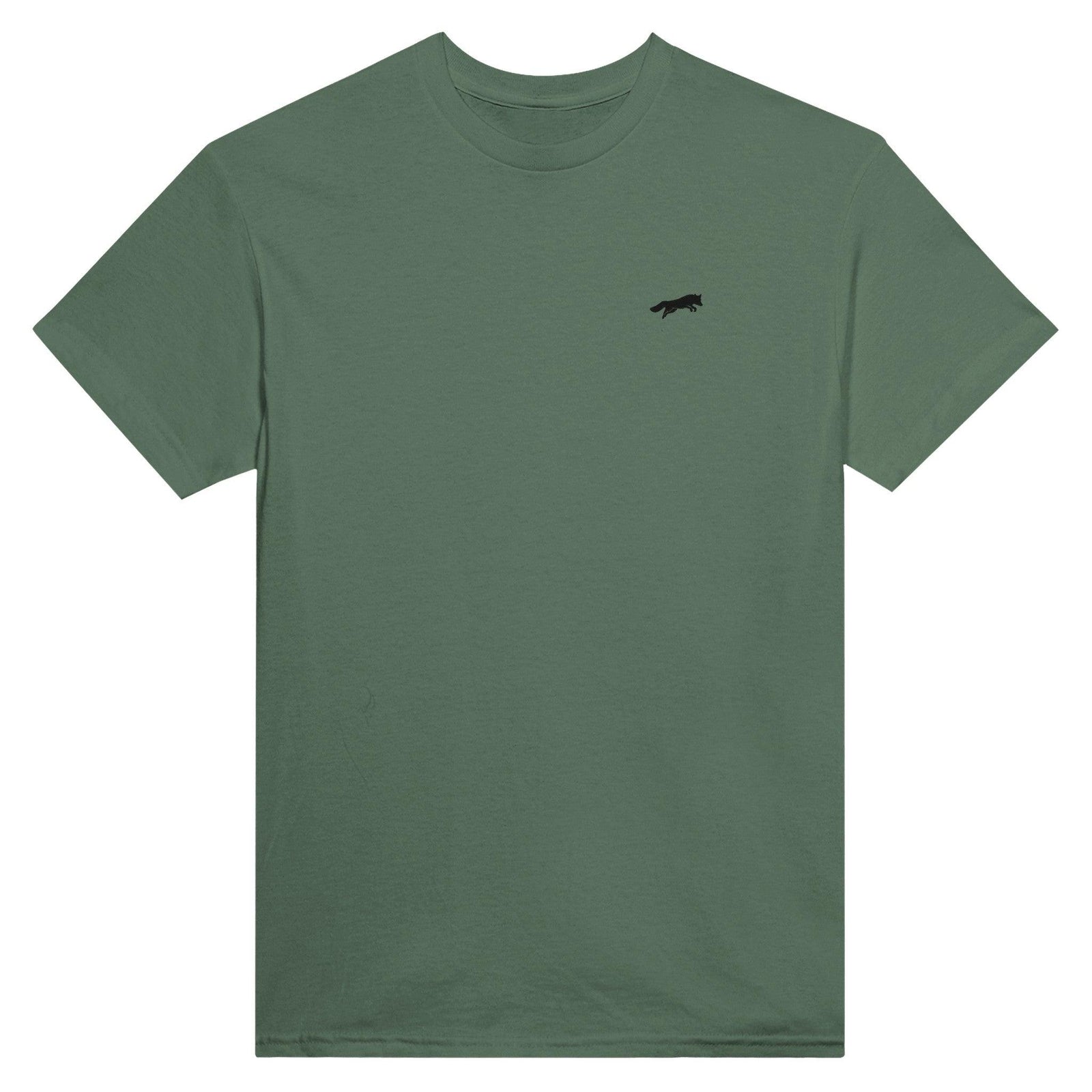 leeping fox navy green t-shirt front
