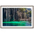 Framed image showing nature’s contrast of rock and water.

