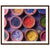 Framed image of multicolored chalk or paint powders in a neat layout.

