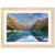 Vertical image of natural beauty with a blue dot on the sunlit slope.

