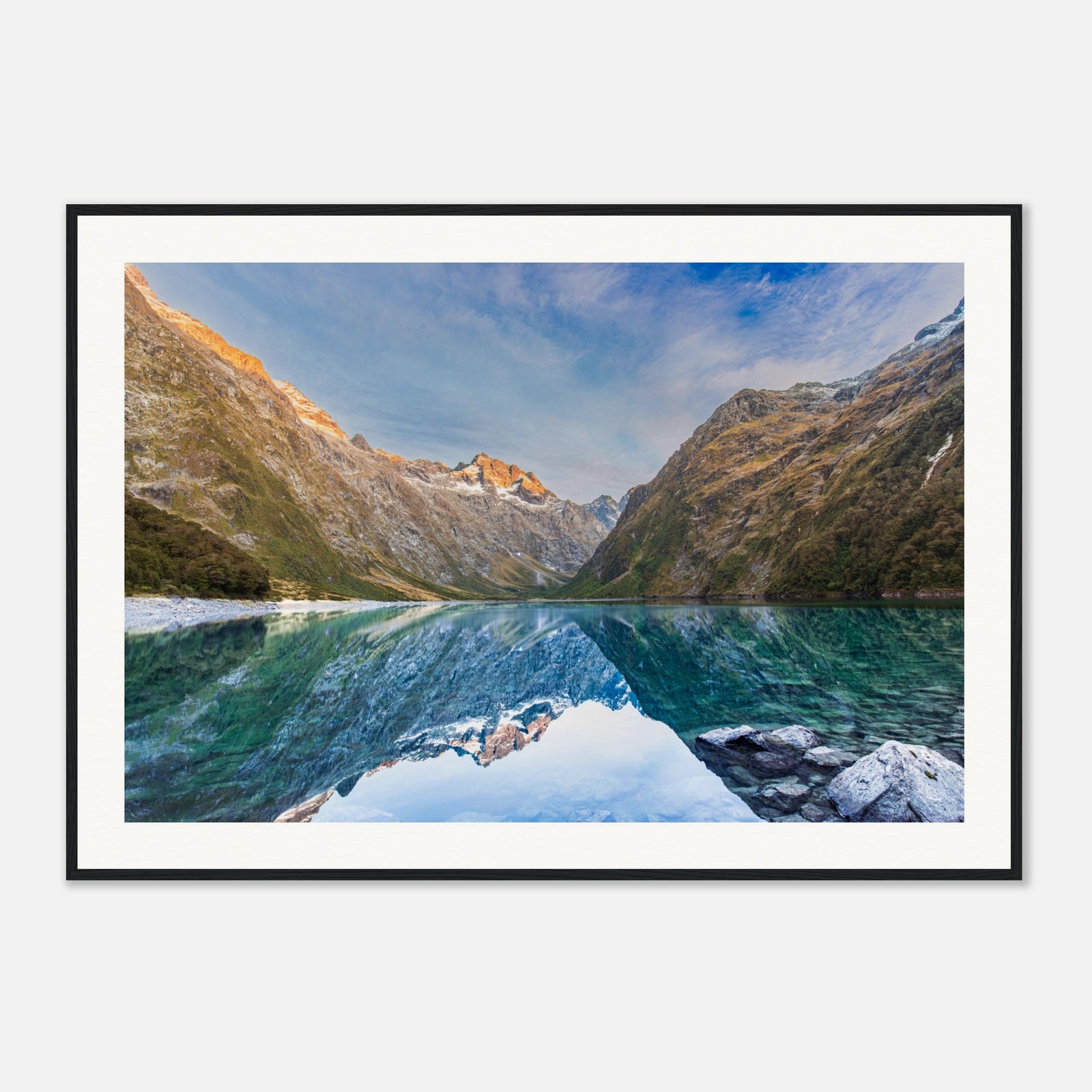 mountain reflection on river