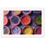 Cultural celebration colors in rustic bowls framed for decor.

