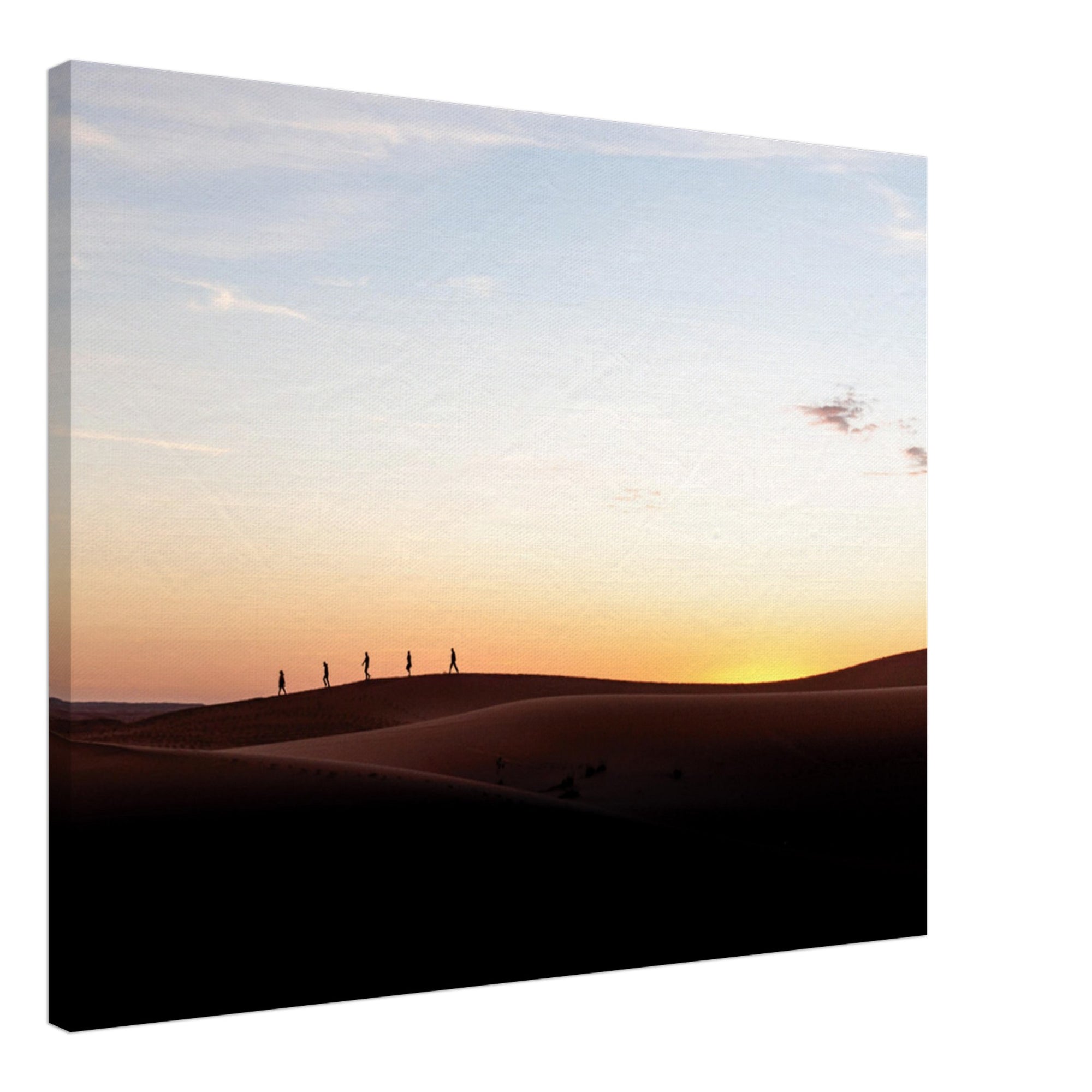Quiet journey through the desert as the sun sets.

