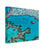 Aerial capture of vivid reef patterns in tropical waters.

