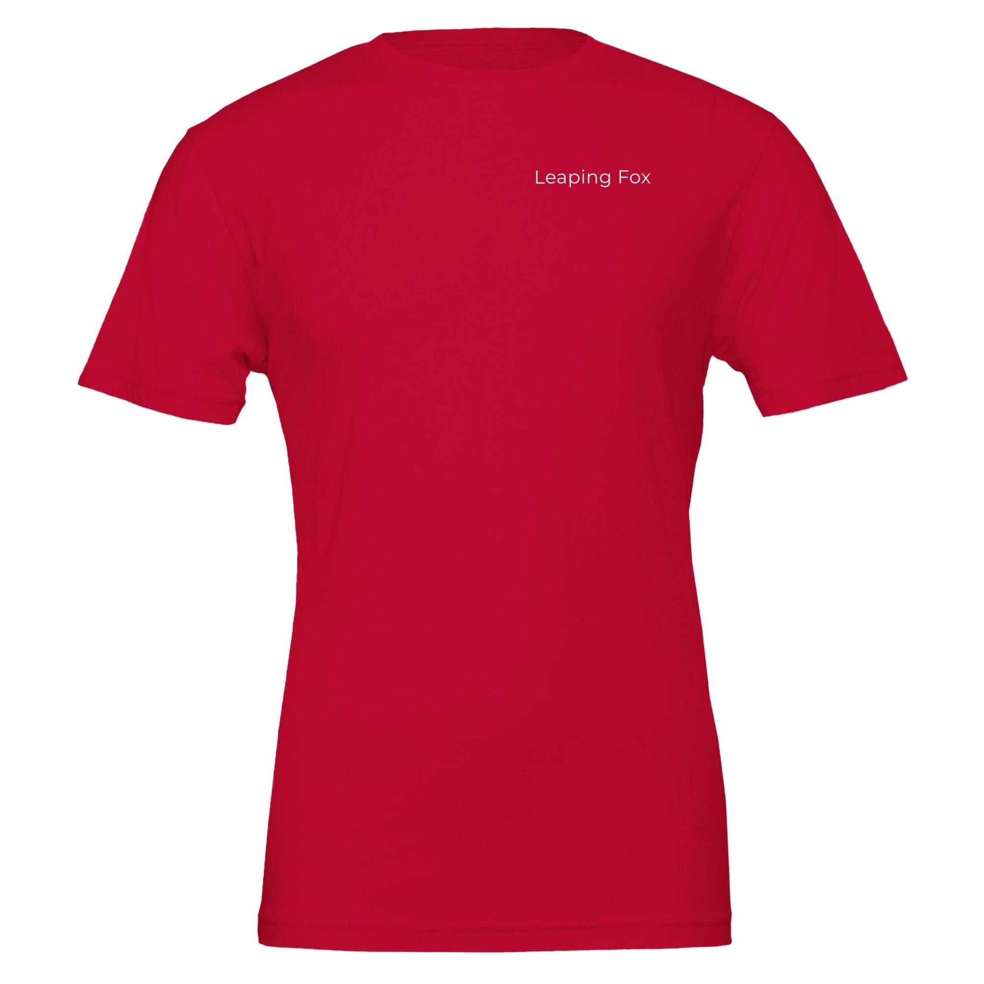 leeping fox red t-shirt back