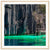 Wooden dock stretching over clear water below limestone cliffs.

