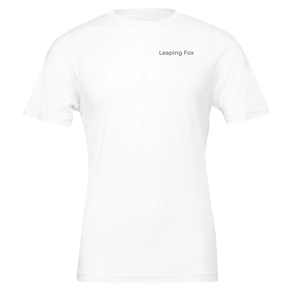 leeping fox white t-shirt back