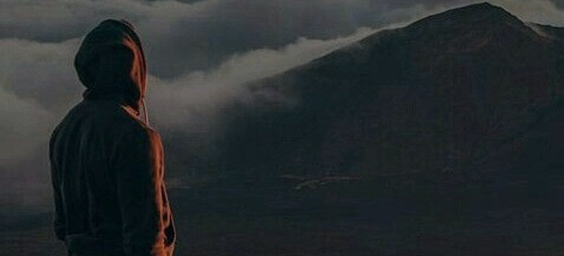 guy viewing mountain