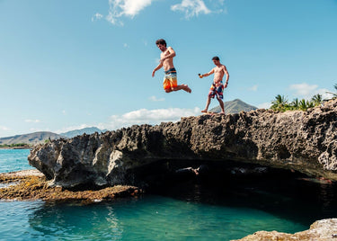 diving in the river