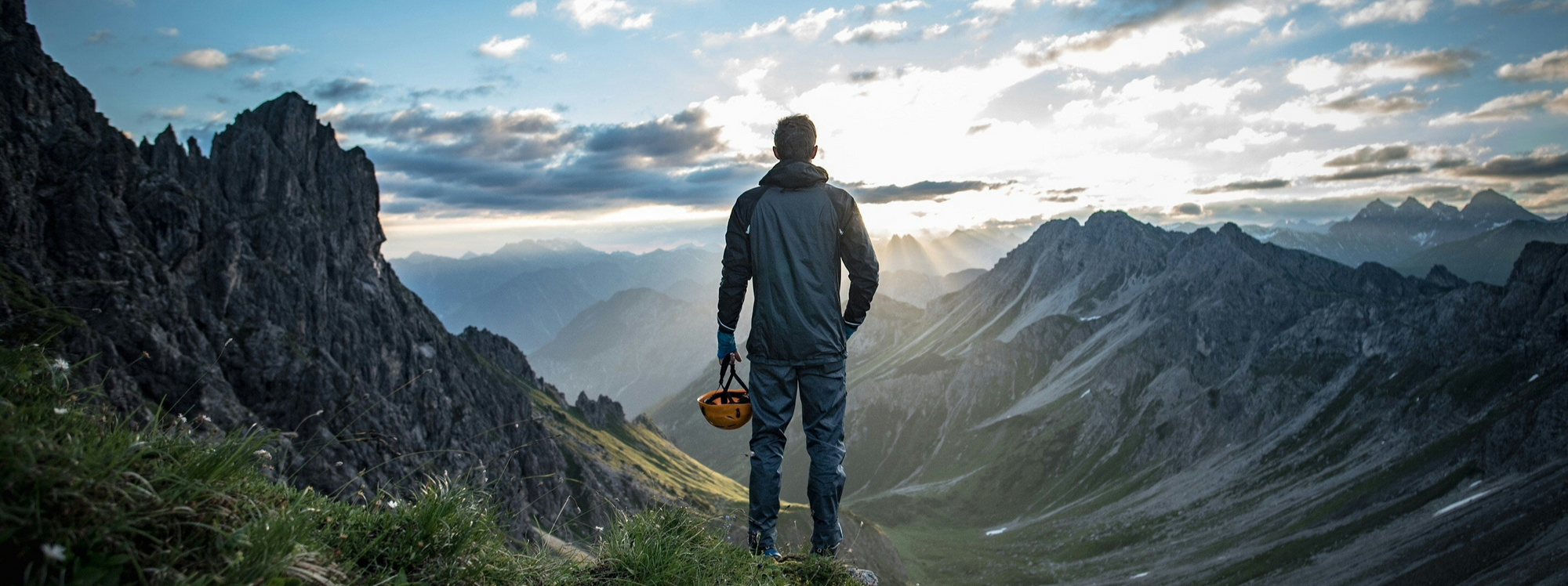 mountain top standing
