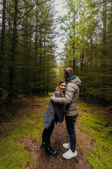 hug in the forest